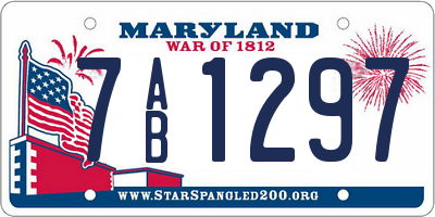 MD license plate 7AB1297