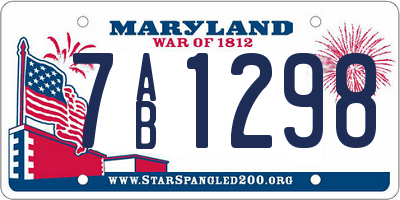 MD license plate 7AB1298