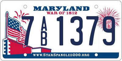 MD license plate 7AB1379