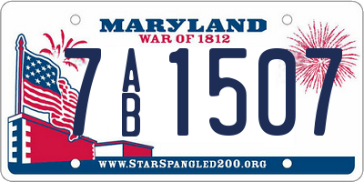 MD license plate 7AB1507