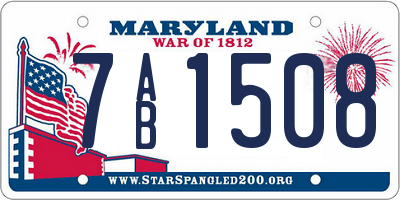 MD license plate 7AB1508