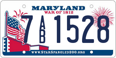 MD license plate 7AB1528