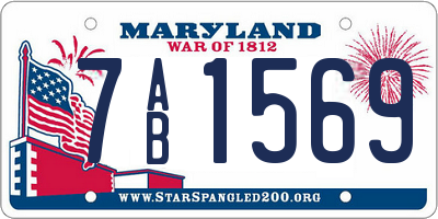 MD license plate 7AB1569