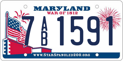 MD license plate 7AB1591