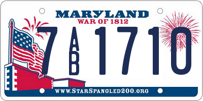 MD license plate 7AB1710