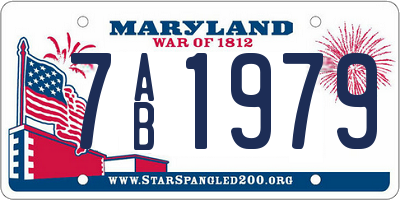 MD license plate 7AB1979