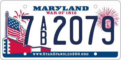 MD license plate 7AB2079