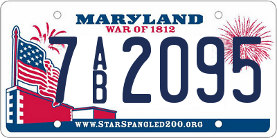 MD license plate 7AB2095