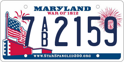 MD license plate 7AB2159