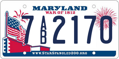 MD license plate 7AB2170