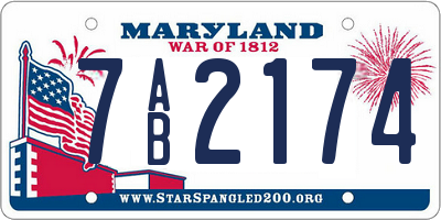 MD license plate 7AB2174