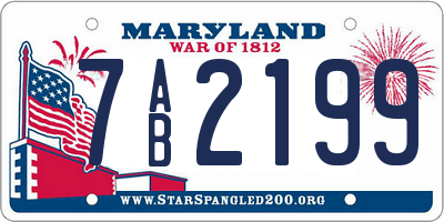 MD license plate 7AB2199