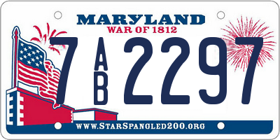 MD license plate 7AB2297