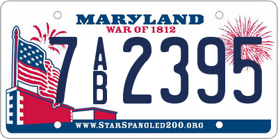 MD license plate 7AB2395