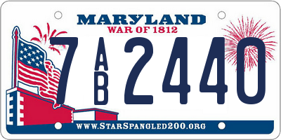 MD license plate 7AB2440