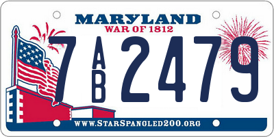 MD license plate 7AB2479