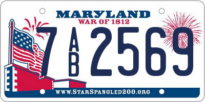 MD license plate 7AB2569