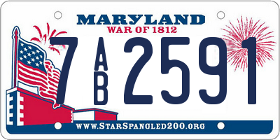 MD license plate 7AB2591