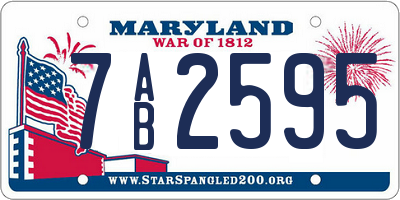 MD license plate 7AB2595