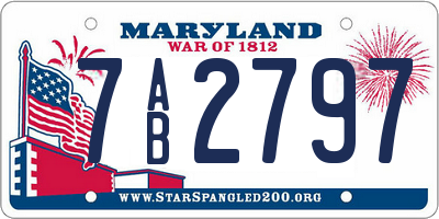 MD license plate 7AB2797