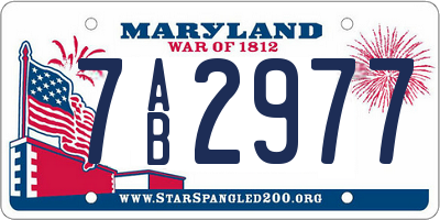 MD license plate 7AB2977