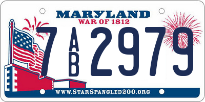 MD license plate 7AB2979