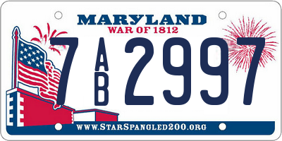 MD license plate 7AB2997