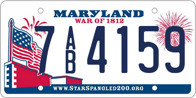 MD license plate 7AB4159