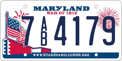 MD license plate 7AB4179