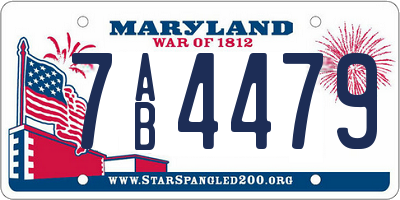 MD license plate 7AB4479