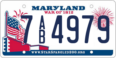 MD license plate 7AB4979