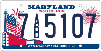 MD license plate 7AB5107
