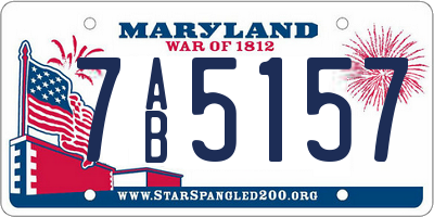 MD license plate 7AB5157
