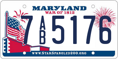 MD license plate 7AB5176