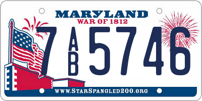 MD license plate 7AB5746