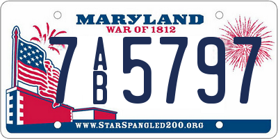 MD license plate 7AB5797