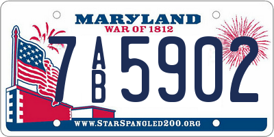 MD license plate 7AB5902