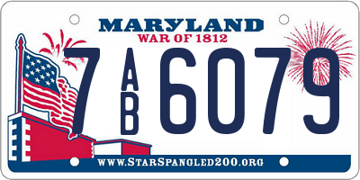 MD license plate 7AB6079