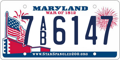 MD license plate 7AB6147