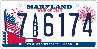 MD license plate 7AB6174