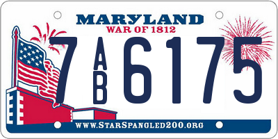 MD license plate 7AB6175