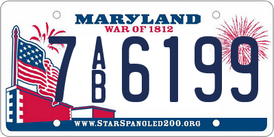 MD license plate 7AB6199