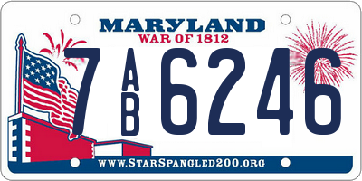 MD license plate 7AB6246