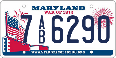 MD license plate 7AB6290
