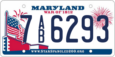 MD license plate 7AB6293