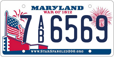 MD license plate 7AB6569