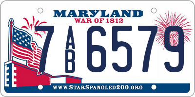 MD license plate 7AB6579