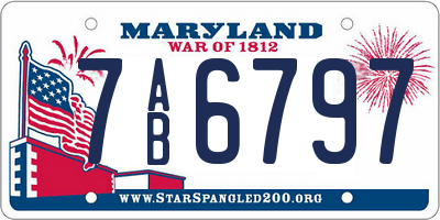MD license plate 7AB6797