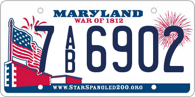 MD license plate 7AB6902