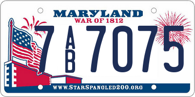MD license plate 7AB7075